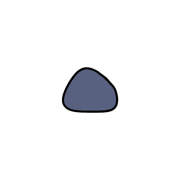 a centered small bluish purple lump.